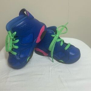 Jordan 6 Retro Toddler Sz 5C – Game Royal / Vivid Pink / Lucid Green
